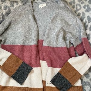 Long striped cardigan
